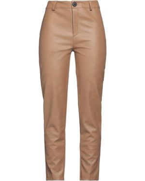 VANESSA SCOTT Trousers Viscose, Polyurethane - Natural