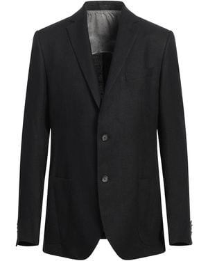 EDUARD DRESSLER Blazer Linen, Virgin Wool - Black