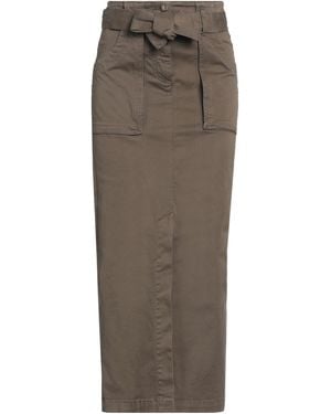 Semicouture Midi Skirt Cotton, Elastane - Grey