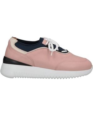 Testoni Blush Sneakers Leather, Textile Fibers - Pink