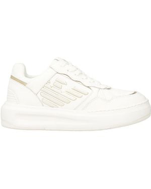 Emporio Armani Trainers Leather, Textile Fibres - Natural