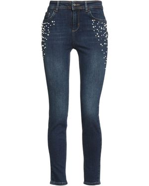 Rebel Queen Jeans Cotton, Elastane - Blue