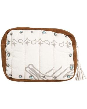 ARIZONA LOVE Handbag Cotton, Linen, Cow Leather - White