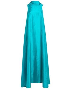 Pierantonio Gaspari Maxi Dress Silk - Blue