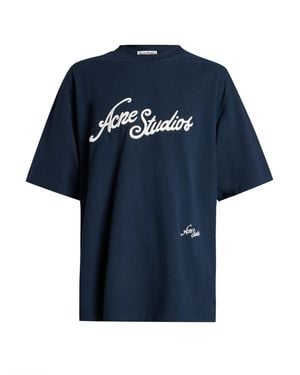 Acne Studios T-Shirt Cotton - Blue