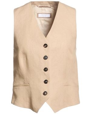 Peserico Sand Tailored Vest Linen, Viscose - Natural