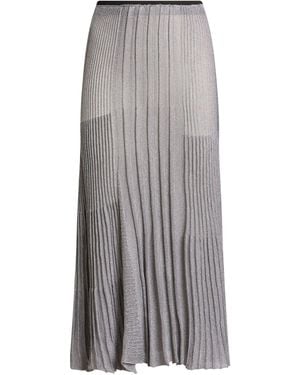 Roberto Collina Midi Skirt Viscose, Metallic Polyester - Gray
