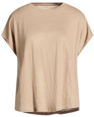 Majestic Filatures Sand T-Shirt Linen, Elastane - Natural
