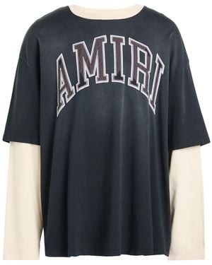 Amiri Charcoal T-Shirt Cotton, Elastane - Black