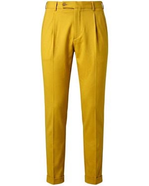 Berwich Mustard Trousers Viscose, Polyamide, Elastane - Yellow