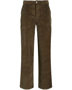 Officine Generale Military Trousers Cotton, Modal, Elastane - Green