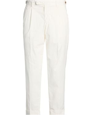 Paoloni Trousers Cotton, Elastane - White