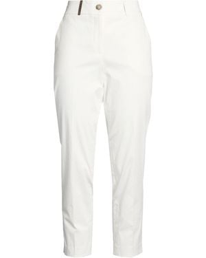 Peserico Pants Cotton, Elastane - White