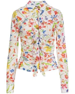 MSGM Shirt Polyamide, Elastane - White