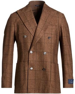 Tombolini Blazer Virgin Wool, Cotton, Silk - Brown