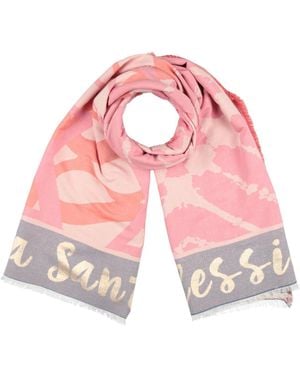 ALESSIA SANTI Scarf Cotton, Viscose, Metallic Fibre - Pink