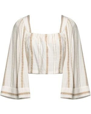 Fly Girl Top Viscose, Polyester, Linen - Natural
