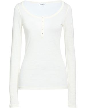 Dondup Cream T-Shirt Wool, Polyamide - White