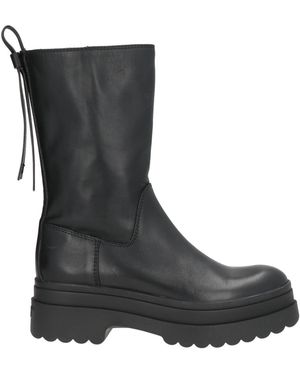 Red(V) Ankle Boots Leather - Black