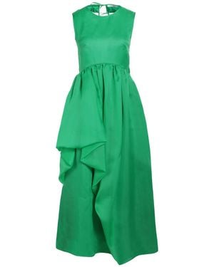 Cecilie Bahnsen Midi Dress Silk - Green