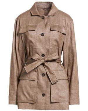 Brunello Cucinelli Light Jacket Linen, Virgin Wool, Polyester, Polyamide - Brown