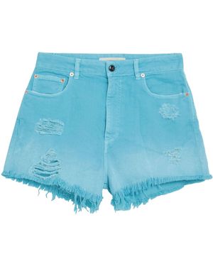 Semicouture Denim Shorts - Blue