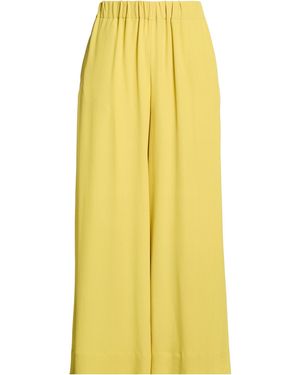 Incotex By Slowear Lime Pants Acetate, Silk - Yellow