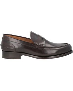 Testoni Dark Loafers Calfskin - Grey