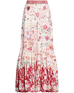 CAMILLA Maxi Skirt Linen - Red