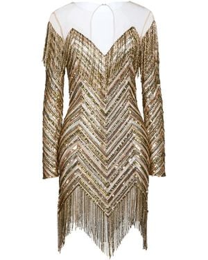 Elisabetta Franchi Mini Dress Polyamide - Natural