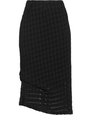 Yohji Yamamoto Midi Skirt Cotton, Cellulose - Black