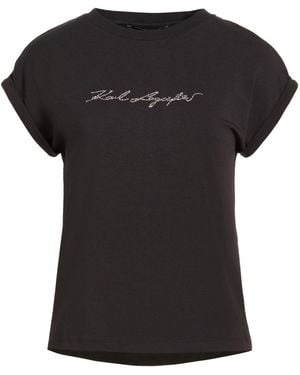 KARL LAGERFELD T-Shirts - Black