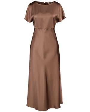 iBlues Vestido Midi - Marrón