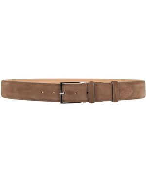 Doucal's Cinta Khaki Belt Leather - White