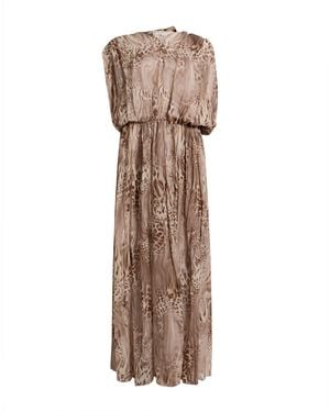 Blumarine Maxi Dress Polyester - Natural