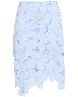 Wales Bonner Light Midi Skirt Cotton - Blue