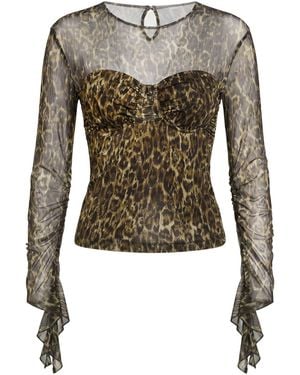 Just Cavalli Military Top Viscose, Elastane - Multicolour