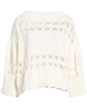 Sufé Firenze Ivory Sweater Cotton, Polyamide - White