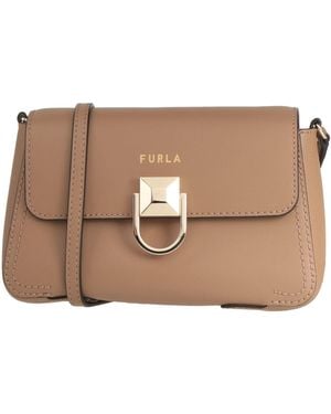 Furla Camel Cross-Body Bag Calfskin - Brown
