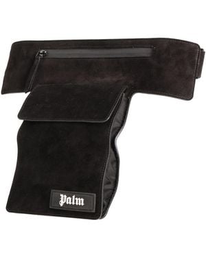 Palm Angels Belt Bag Leather, Textile Fibers - Black