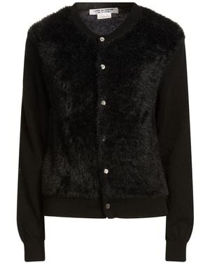 Comme des Garçons Cardigan Wool, Nylon - Black