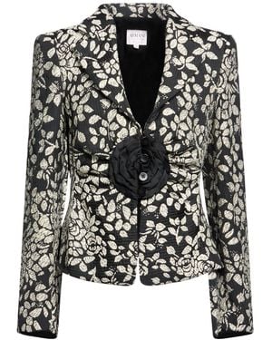 Armani Collezioni Blazer Virgin Wool, Viscose, Polyester - Black