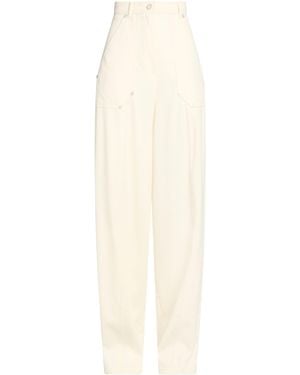 Max Mara Ivory Pants Virgin Wool - White