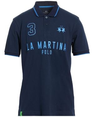La Martina Polo Shirt Cotton, Elastane - Blue
