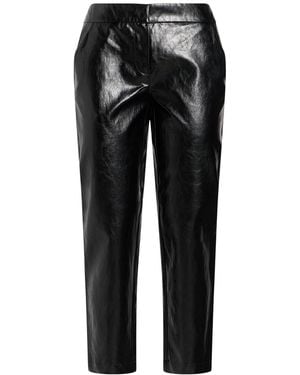 Carla G Trousers Polyurethane, Viscose, Polyester, Cotton, Metal Fibre - Black