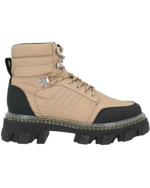 Ganni Sand Ankle Boots Textile Fibres, Synthetic Material - Natural