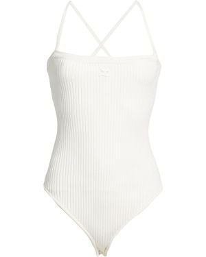 Courreges Bodysuit Viscose, Polyester - White