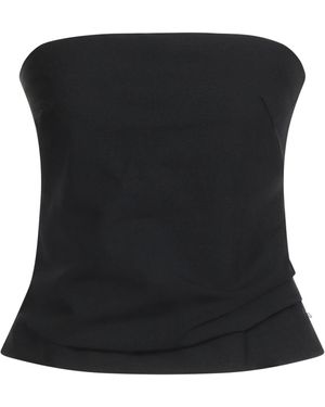 Ottod'Ame Top Polyester, Virgin Wool, Elastane, Nylon - Black