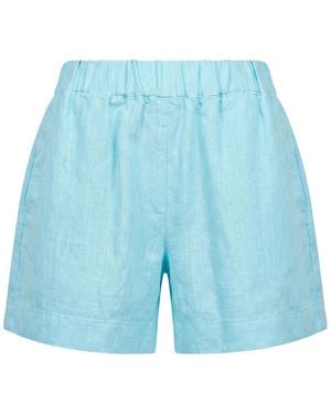 120% Lino Shorts & Bermuda Shorts Linen - Blue