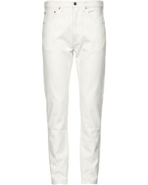 Beams Plus Jeans Cotton, Polyurethane - White